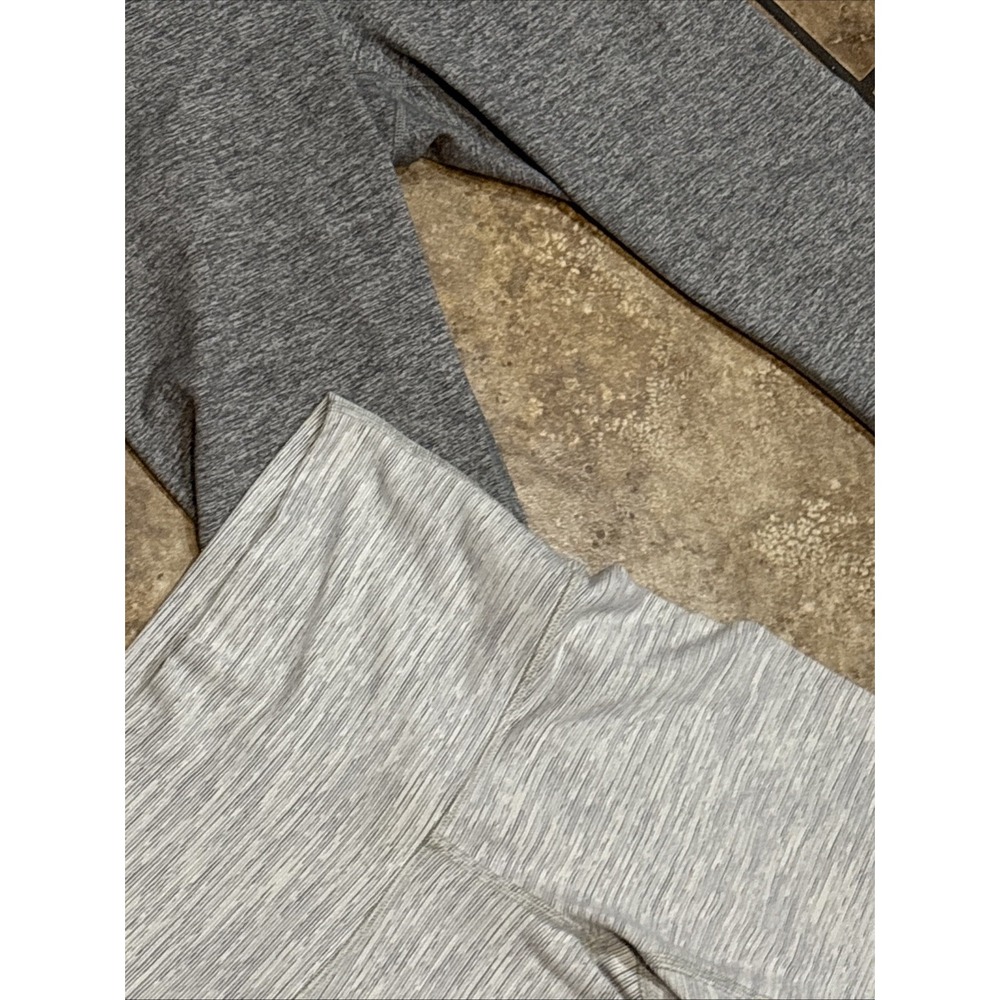 Lululemon Women's Sz 4 Capri Workout Fitness Leggings Gray 2 Pairs VGC - Picture 2 of 10